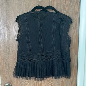 Zara lace sleeveless blouse